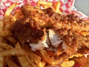 Flaky Pacific Cod fried perfectly from the Kilted Kod Food Truck in Boise