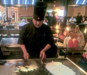 Izumi Chef Cooking at teppanyaki table