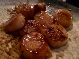 Grilled scallops served at Izumi Steakhouse