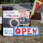 Waiting for the solar eclipse crowds on Highway 95