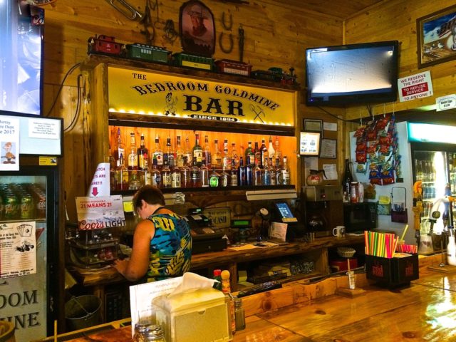 “Bedroom Goldmine Bar”, built in 1884. Originally used as a Mercantile Store patronized by Wyatt Earp….