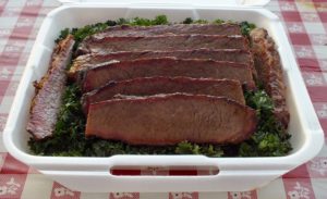 Brisket judge's box from Swine Stewards BBQ Team