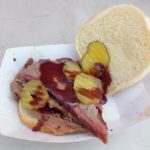 Brisket sandwich from Spud's Catering and BBQ