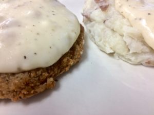 Chicken Fried Steak and Mashed potatoes closeup