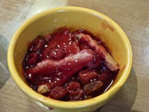 Cherry cobbler at the Mann Creek Cafe.