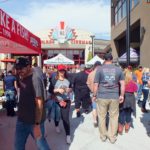 Crowd in the beer tasting area at the Festival