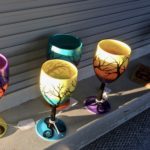 Glasswork at mobile art studio for Meridian Art Week