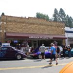 A street full of cars at Harrison Haul Ass Show and Shine event. Photo by Sterling Bingham for The Boise Beat