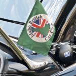 Idaho British Car Club flag on car