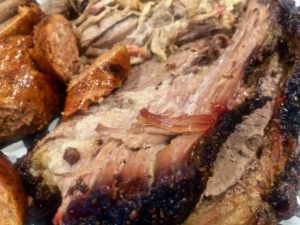 Smoked Brisket and Pulled Pork closeup