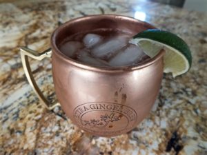 A Copper Mug with a Moscow Mule