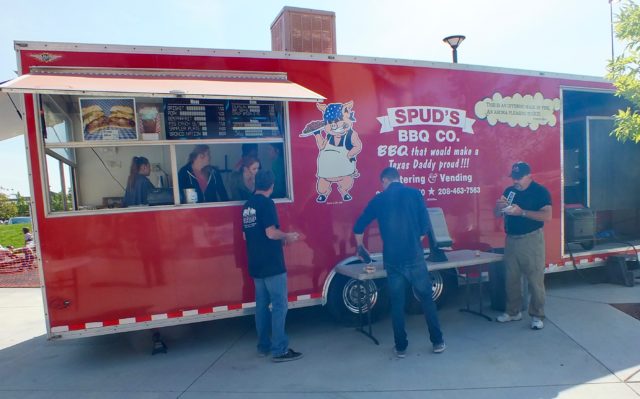 Spud's sold delicious BBQ from their trailer