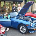 checking out an MG at the Idaho British Car Field Meet