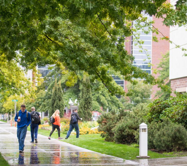 Entrance to the Engineering Building at Boise State