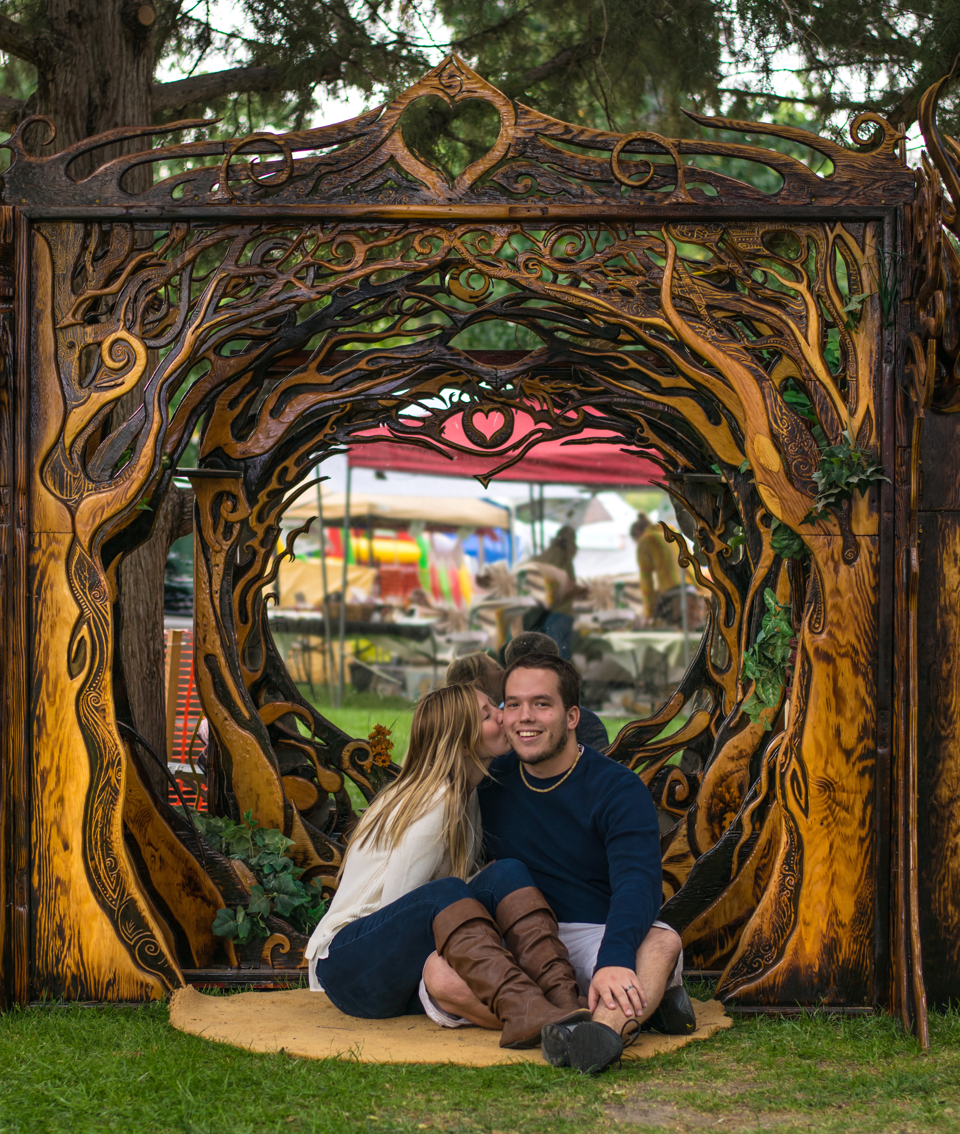 Taking a break at the Hyde Park Street Fair 2017