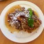 Pecan Crusted French Toast with Bacon Caramel Sauce Top view at The Griddle