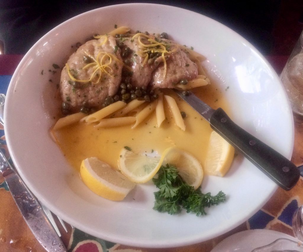 Veal Piccata at Gino's Italian Restaurant in Meridian