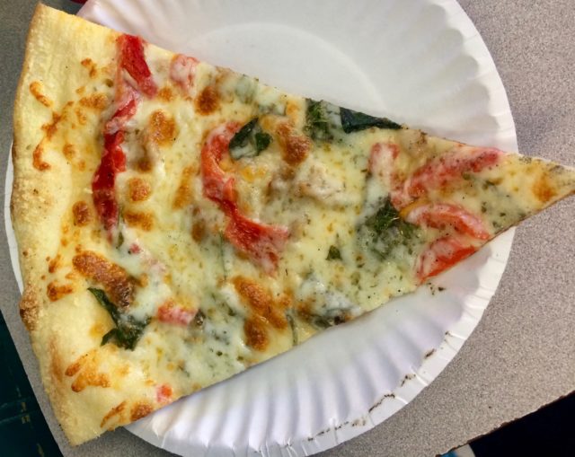 A White (no sauce) slice at Guido's Original New York Style Pizzeria in Boise