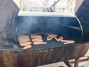 Smoking sausages at BBQ4Life in Boise