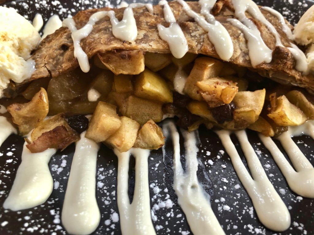 Apple Strudel at Schnitzel Garten in Eagle