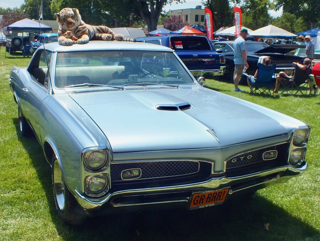 A Pontiac GTO at the Emmett Show and Shine Car Show