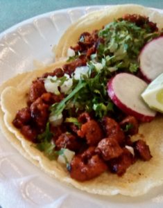 Taco adobada at Tacos el Rey in Nampa