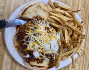 Chili Burger at Chef's Hut in Boise