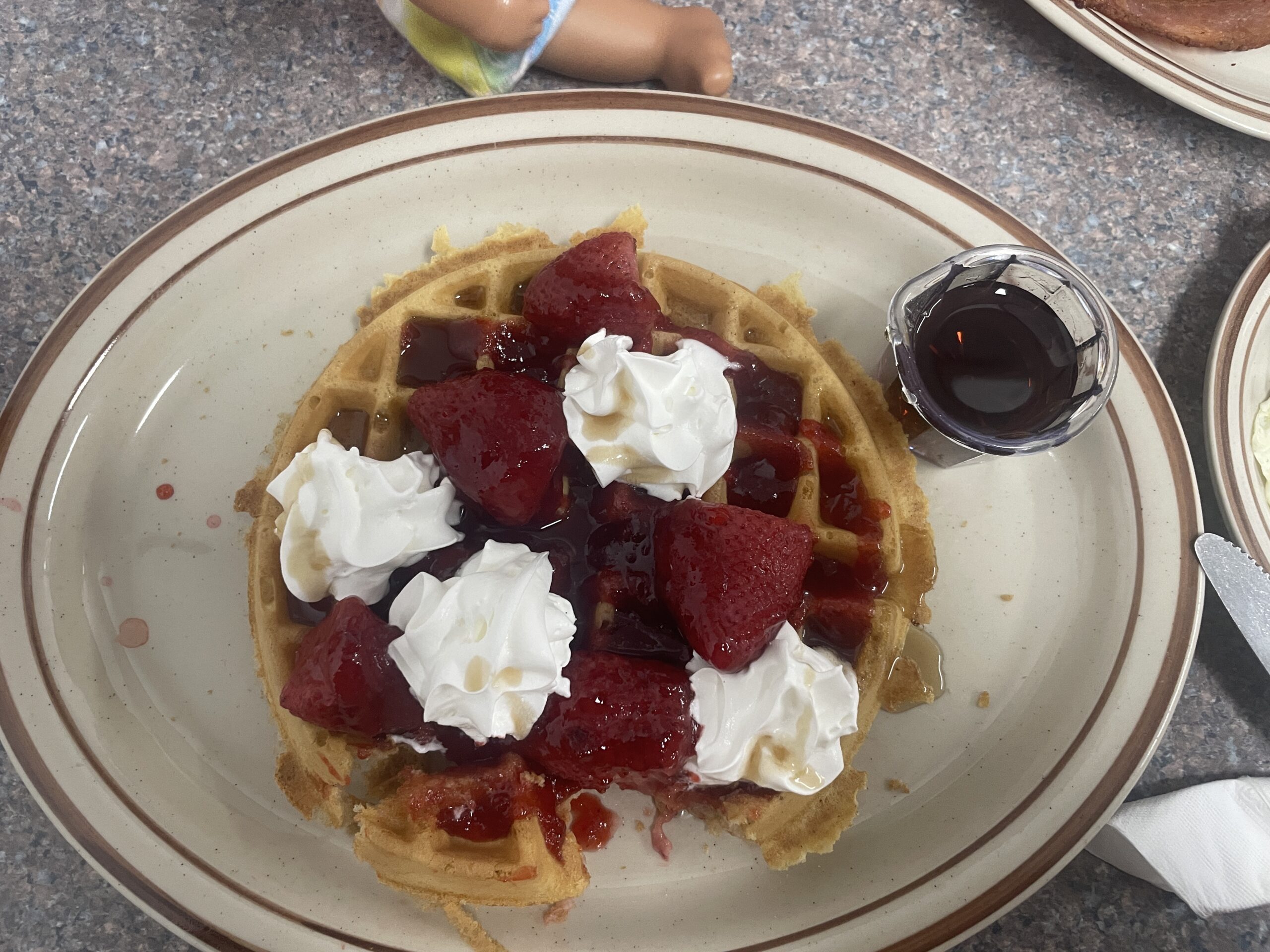 Strawberry Waffles at Express Cafe in Meridian, Idaho