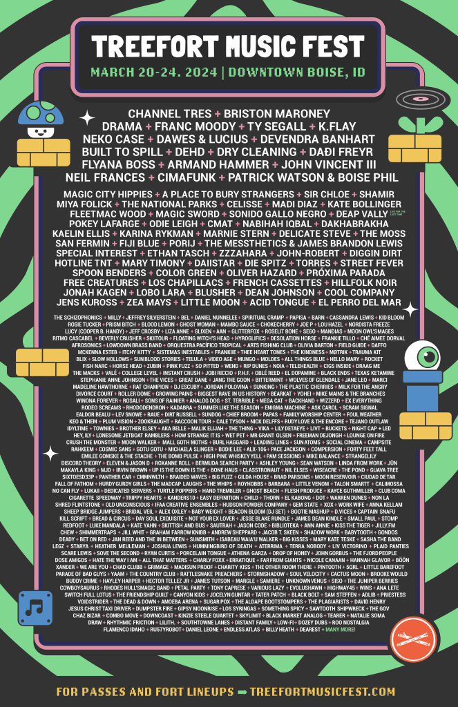 Treefort 2024 lineup for Treefort Music Festival