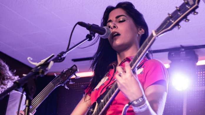 Olivia Vika on stage at Treefort Music Festival 2024.