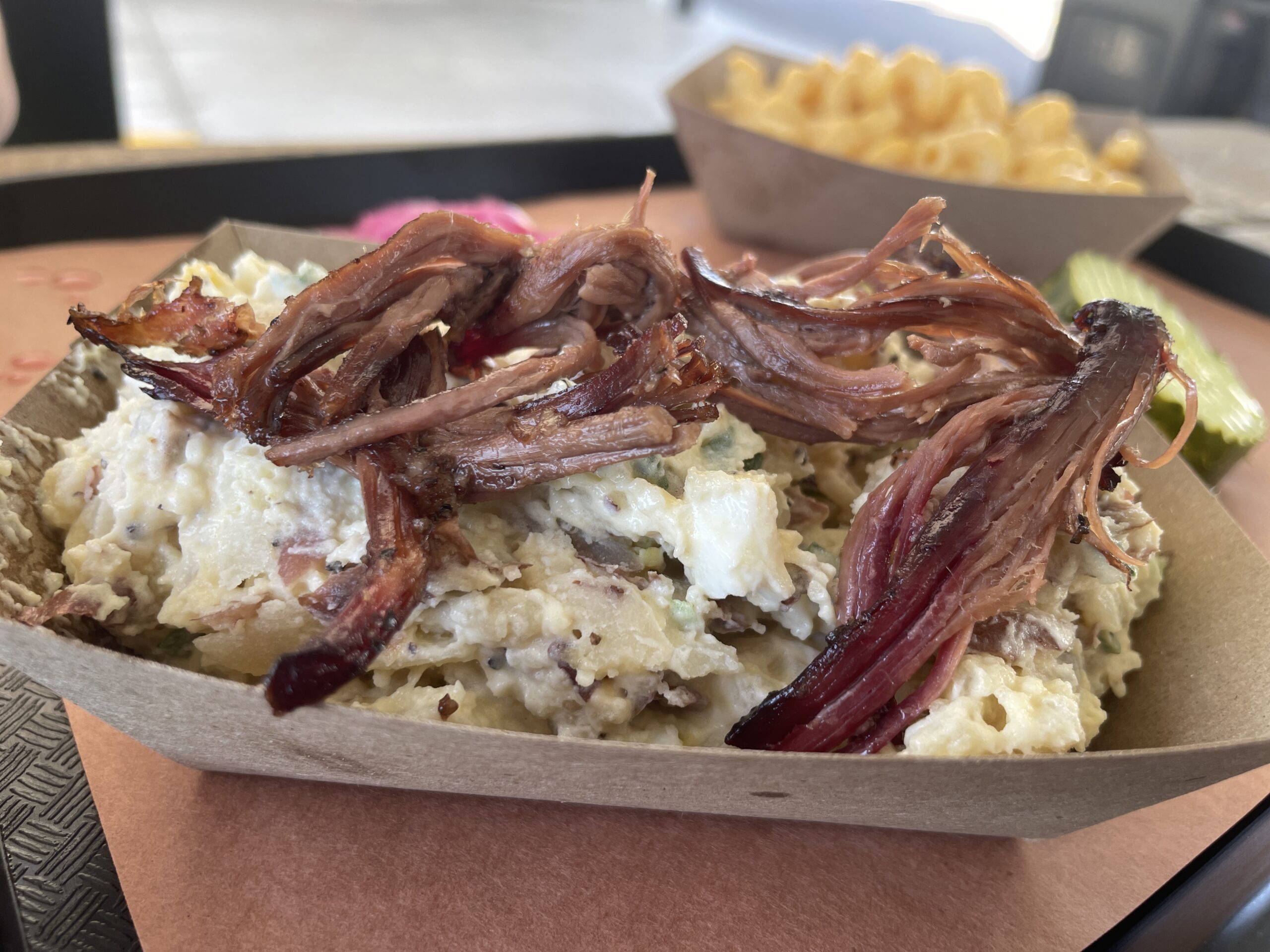 Neighbor Tim's BBQ pulled pork sandwich in Boise, Idaho.