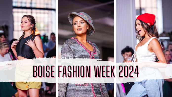 Boise Fashion Week 2024 featuring three beautiful models from this year's show.