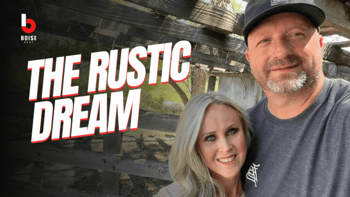 Boise Beat thumbnail for The Rustic Daisy interview about building a rustic wedding venue near Meridian, Idaho, featuring a couple outdoors with the headline “The Rustic Dream.”