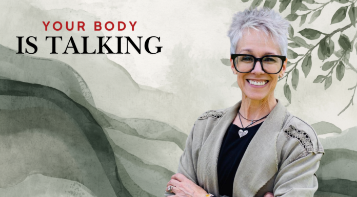 Kelly Murray of The Natural Path on Brainspotting, Bioenergetic Scanning, Faith & Whole-Body Wellness Kelly Murray of The Natural Path in Idaho featured on a podcast thumbnail reading “Your Body Is Talking” about faith, Brainspotting, and body wellness.