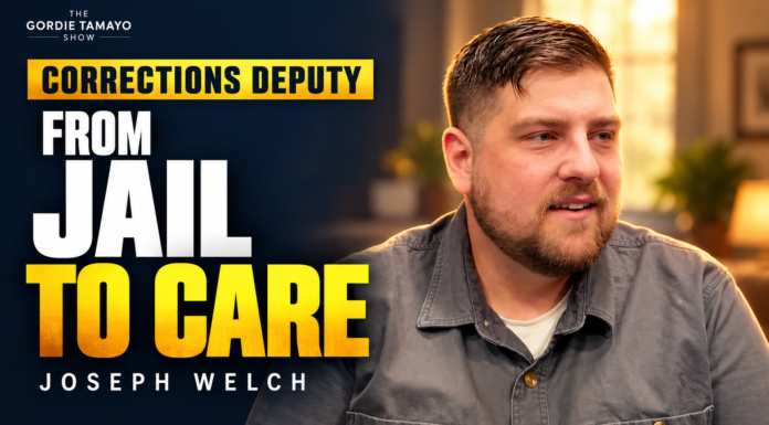 From Corrections to In-Home Care: Joseph Welch of Anchored Support NW Joseph Welch of Anchored Support NW beside “From Jail to Care” and “Corrections Deputy” text on The Gordie Tamayo Show interview thumbnail.